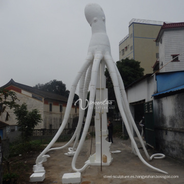 decoraciones de jardín al aire libre artesanía de metal pulpo de hierro fundido